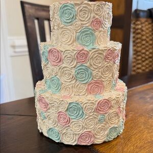 Vintage Simply Shabby Chic x Target Tiered Cake with Roses Bank